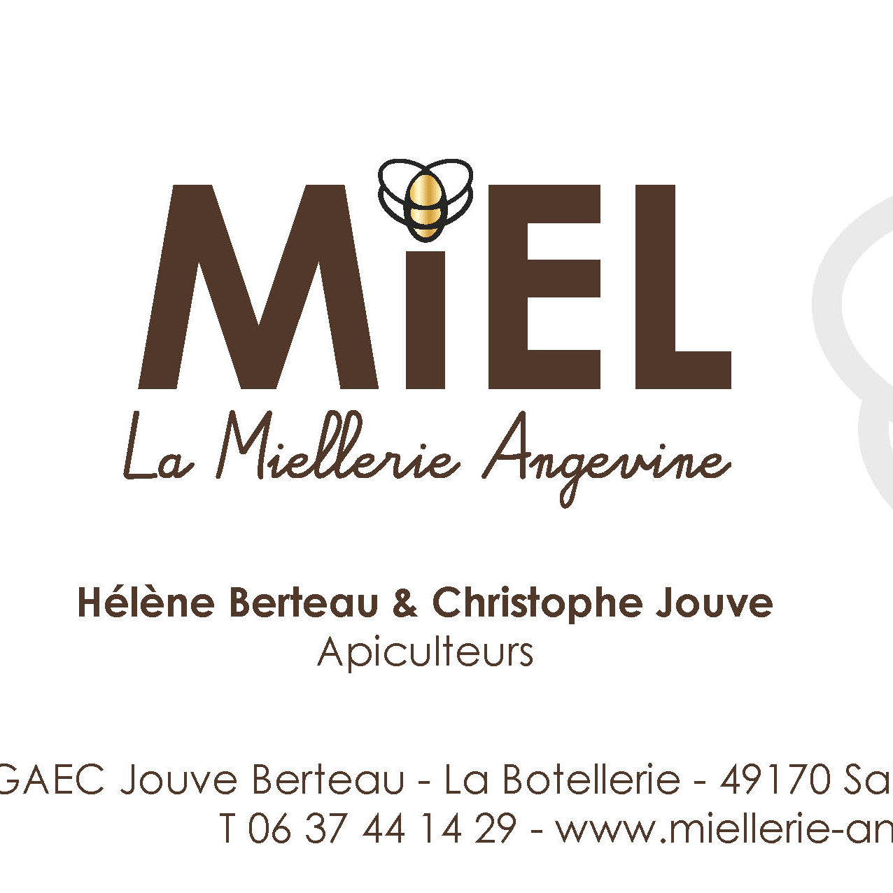 Carte commerciale Miellerie Angevine Carte commerciale Miellerie Angevine