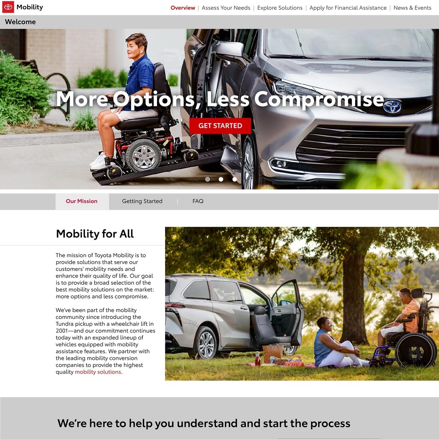 Toyota Mobility Consumer Website