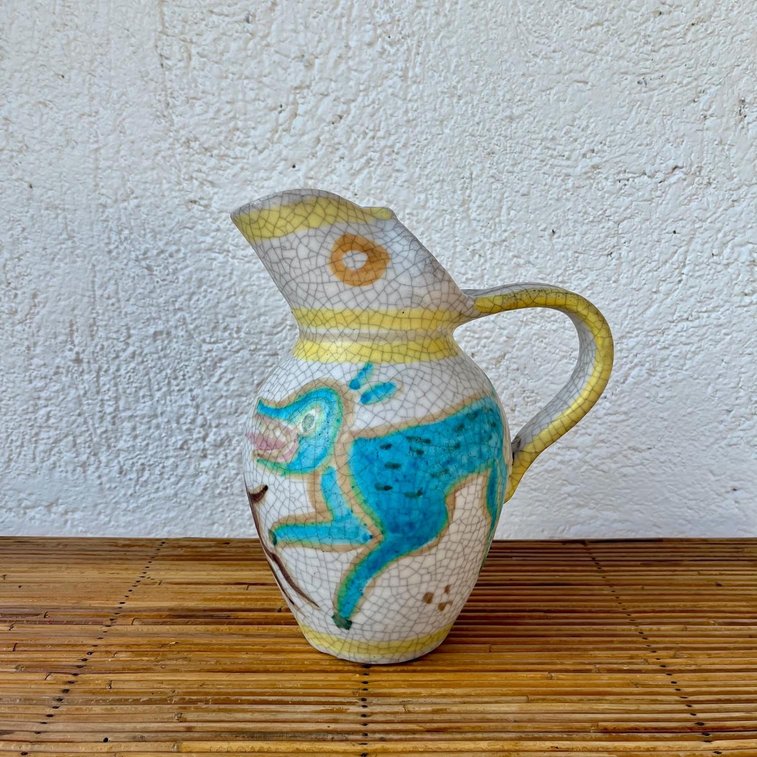 Glazed ceramic pitcher by Guido Gambone 1950's Glazed ceramic pitcher by Guido Gambone 1950's