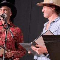 Doc sentimental with Chester and Kitty. Doc sentimental with Chester and Kitty.