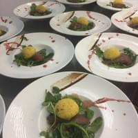 The Girl on the Train - Red wine poached pear