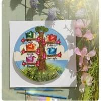 Family Tree, round tile - Mol's Tiles Family Tree, round tile - Mol's Tiles