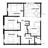 3-Bedroom Layout 3-Bedroom Layout