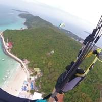 Paragliding High Over Tawaen Beach on Koh Larn Paragliding High Over Tawaen Beach on Koh Larn