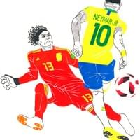 2018.7.3 ブラジル対メキシコ オチョアとネイマール 2018.7.3 ブラジル対メキシコ オチョアとネイマール