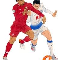 2019チャンピオンズリーグ決勝 ファン・ダイクとソン・フンミン 2019チャンピオンズリーグ決勝 ファン・ダイクとソン・フンミン