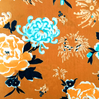 Coton voile, imprimé chinois pivoine Coton voile, imprimé chinois pivoine