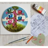 Family Tree, round tile - Mol's Tiles Family Tree, round tile - Mol's Tiles