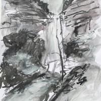 Falls in Ithaca in graphite Falls in Ithaca in graphite