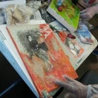 Participants in One day Encaustic & Mixed Media Workshop.