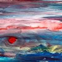 「冬の夕日」 「冬の夕日」