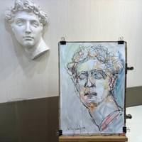 「石膏像メディチ」を描く(子ども絵画クラスの課題) 「石膏像メディチ」を描く(子ども絵画クラスの課題)