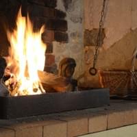 Fireplace Cosy Living room Moulin de la Martinière Gite Guesthouse Normandy Bayeux