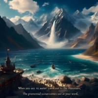 »Wenn du zum Wasser sprichst: „Komm heraus auf den Berg!“ dann tritt der Urozean eilends hervor auf dein Wort.« »Wenn du zum Wasser sprichst: „Komm heraus auf den Berg!“ dann tritt der Urozean eilends hervor auf dein Wort.«