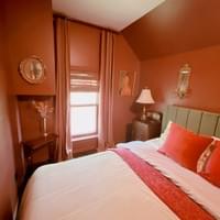 Bold and elegant bedroom colour