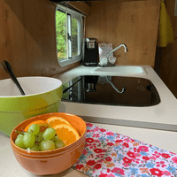 Stove top, Microwave and Refrigerator