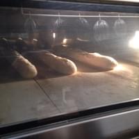 Our first baguettes baking
