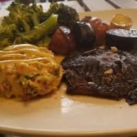 Vegan Surf  & Turf portabello &  vegan crabcake