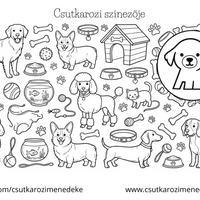 Kutyás színező Kutyás színező