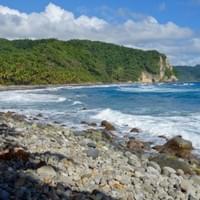 The beautiful coast line near our cottage.