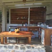 Caribbean living in our outdoor kitchen!