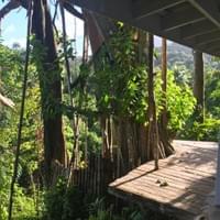 Our cottage porch - a great mix of jungle and ocean sounds.