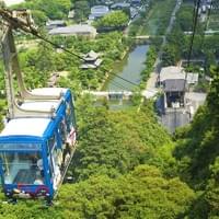 Iwakuni Ropeway. If you're looking to get to the top with out breaking a sweat, you can hop on the ropeway that will get you to the top within a few minutes! It will also give you a great view of the city.