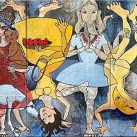 "Genesh-she-sha & her Yogins" (three panel) "Genesh-she-sha & her Yogins" (three panel)