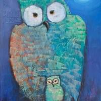 "Owl and Owlet" / SOLD "Owl and Owlet" / SOLD