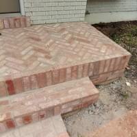 Red Brick Herringbone Porch Red Brick Herringbone Porch