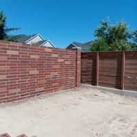 Red Brick Fence and Post Red Brick Fence and Post