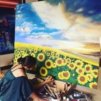 SUNFLOWER FIELD BY THE LAKE (WIP) SUNFLOWER FIELD BY THE LAKE (WIP)