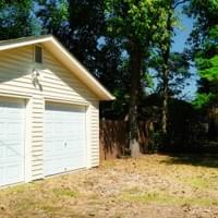Garage doors and driveway Garage doors and driveway