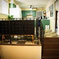 Stairs that lead to kitchen Stairs that lead to kitchen
