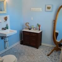 Blue half bathroom Blue half bathroom