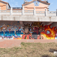 金門-夏興孚濟廟牆面彩繪 金門-夏興孚濟廟牆面彩繪