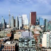 Toronto Canada from east-side in early morning Toronto Canada from east-side in early morning