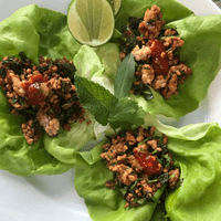 Lettuce Wraps with Pork Larb