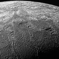 Enceladus on November 21, 2009, approximately 2,028 km away Enceladus on November 21, 2009, approximately 2,028 km away