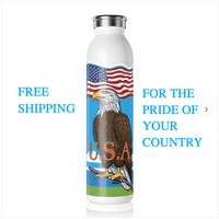 Patriotic Slim Water Bottle - Patriotic Slim Water Bottle -