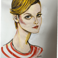 Twiggy-Acrylic on Paper Twiggy-Acrylic on Paper