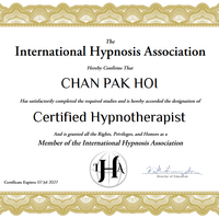 IHA 認證催眠治療師 IHA 認證催眠治療師