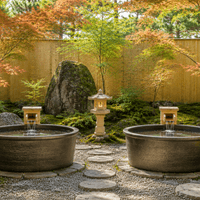 Momiji Garden tea cup baths Momiji Garden tea cup baths