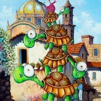 Leaning Tower of Turtles Leaning Tower of Turtles