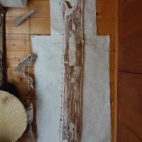 Through pillar(print) 2014 40cm x 110cm oil based on paper of lokta using wood powder and soil powder Through pillar(print) 2014 40cm x 110cm oil based on paper of lokta using wood powder and soil powder