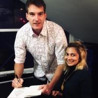 Amy & one of her favourite Historians 'Dan Snow' taken at The Grand Theatre. in Swansea!