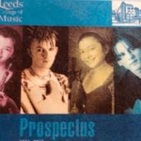 Amy on the front cover of the Leeds College Of Music prospectus!