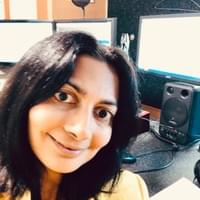 Amy at Radio Tircoed Studios recording promo ads for the station!