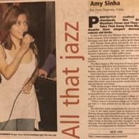 A newspaper cutting featuring Amy!