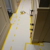 Floor protection of a hardwood floor Floor protection of a hardwood floor